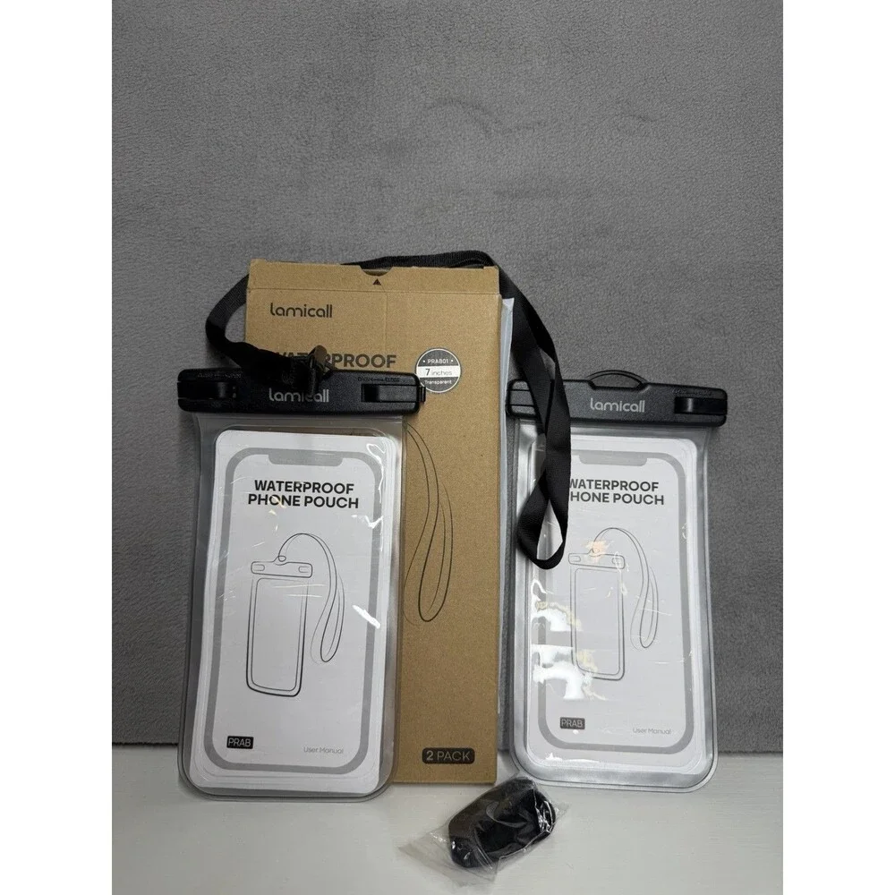 waterproof phone pouch 7 Inches. 2 Pack Fits Most iPhones See Description